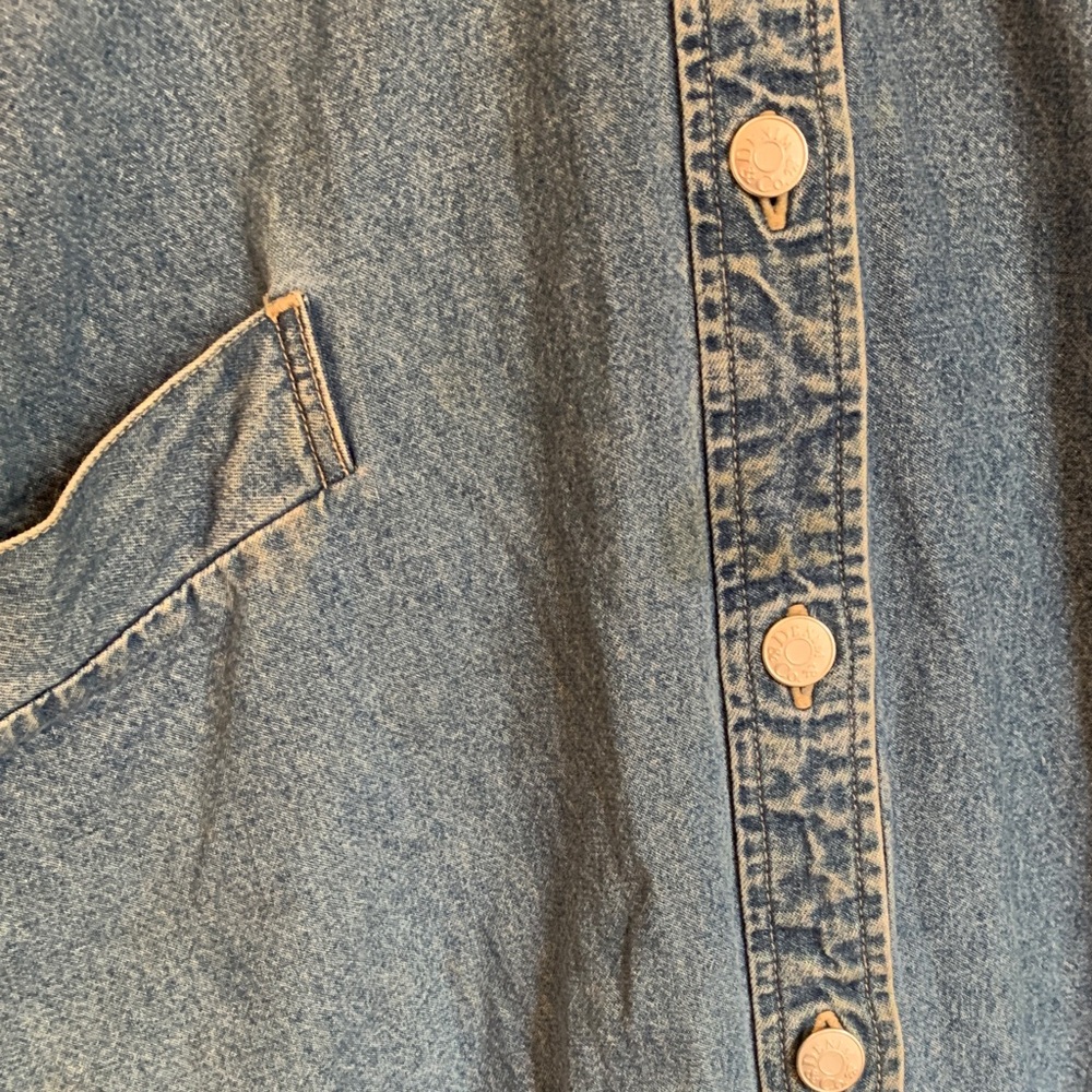 Vintage Denim Hooded trench Jacket 100% cotton - Picture 3 of 6